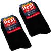 BRUBAKER 2-Pack Heat my Feet Thermal Socks - Warm Feet Socks with Heat Enclosing Insulation Fibers - Size 4-7 - Black view 1