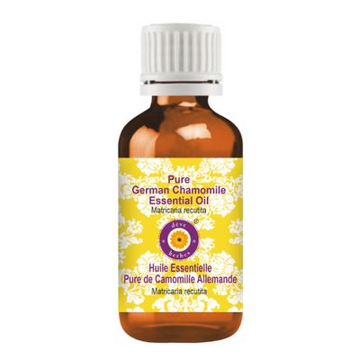 Deve Herbes Pure German Chamomile Essential Oil (Matricaria recutita) Steam Distilled 10ml (0.33 oz)