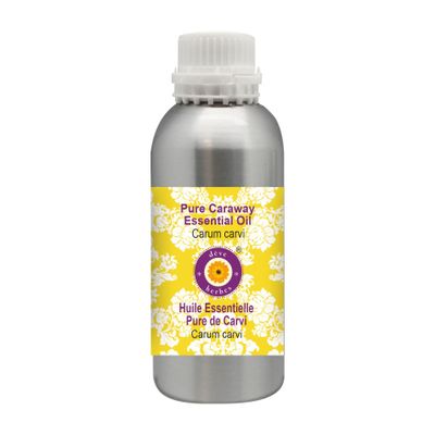 Deve Herbes Pure Caraway Essential Oil (Carum carvi) Steam Distilled 300ml (10 oz)