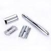 BAILI Classic 3-Piece Metal Double Edge Eco Safety Razor Long Handle Wet Shaving Kit for Men Women with 5 Platinum Blades BD191 view 4