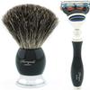 Haryali London 5 Pc Mens Shaving Kit 5 Edge Razor With Black Badger Hair Shaving Brush, Stand, Soap and Stainless Steel Bowl Perfect Set For Men view 2