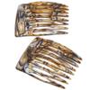 Camila Paris CP2332/2 French Hair Side Comb Handmade Onyx, Small Twist Hair Decorative, Strong Hold Clips for Women Bun Chignon Up-Do Styling Girls Hair Accessories, Made in France view 1