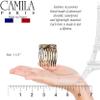 Camila Paris CP2332/2 French Hair Side Comb Handmade Onyx, Small Twist Hair Decorative, Strong Hold Clips for Women Bun Chignon Up-Do Styling Girls Hair Accessories, Made in France view 3
