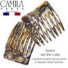 Camila Paris CP2332/2 French Hair Side Comb Handmade Onyx, Small Twist Hair Decorative, Strong Hold Clips for Women Bun Chignon Up-Do Styling Girls Hair Accessories, Made in France view 4