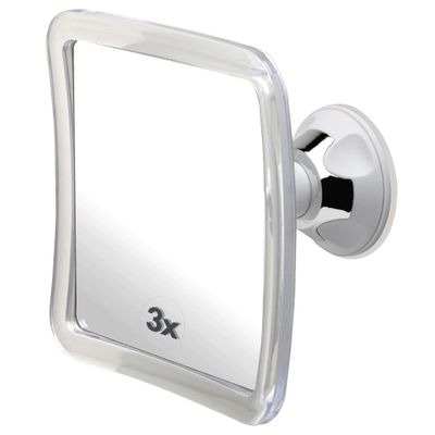 MIRRORVANA 3X Magnifying Shower Mirror for Fogless Shaving with Suction Cup, Shatterproof Surface and 360 Swivel, 6.3" x 6.3"