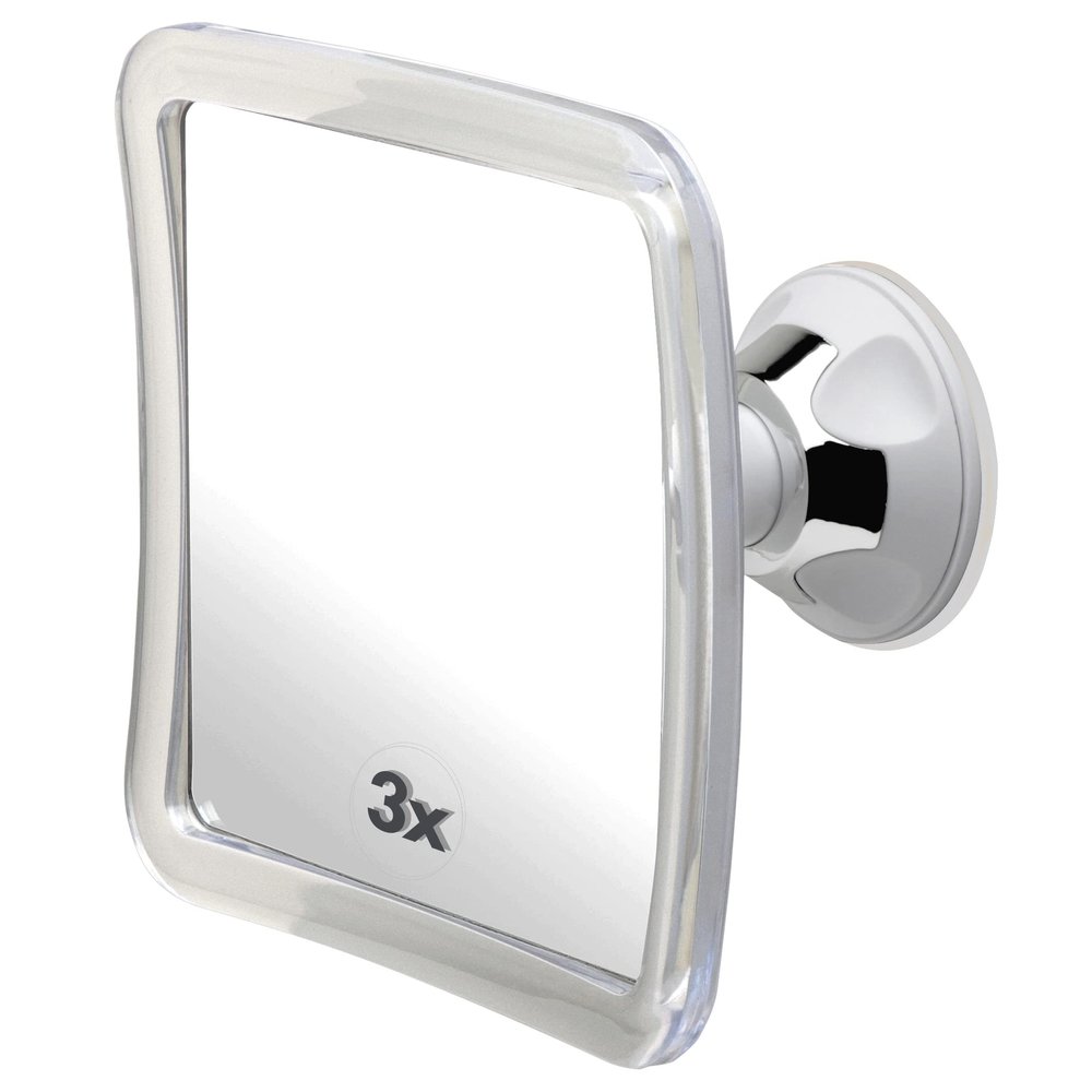 MIRRORVANA 3X Magnifying Shower Mirror for Fogless Shaving with Suction Cup, Shatterproof Surface and 360 Swivel, 6.3" x 6.3"
