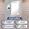 MIRRORVANA 3X Magnifying Shower Mirror for Fogless Shaving with Suction Cup, Shatterproof Surface and 360 Swivel, 6.3" x 6.3" view 2