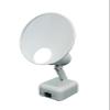 Floxite FL-615-2 15X magnifying mirror with light, Lighted travel makeup mirror with light and magnification, Round, LED, Tabletop, Portable vanity mirror for desk bathroom, electric plug in, personal view 1