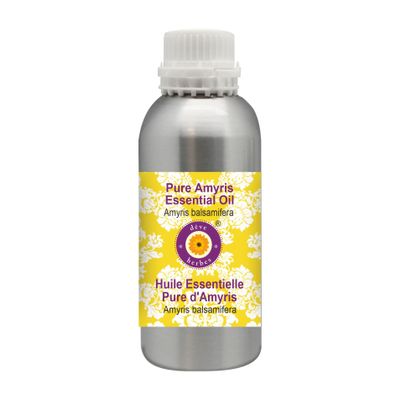 Deve Herbes Pure Amyris Essential Oil (Amyris balsamifera) Steam Distilled 300ml (10 oz)
