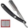 Parker Safety Razor Classic Black Straight Edge Barber Razor Shave Set - Includes 100% Pure Badger Brush, Chrome Stand, SRB Shavette Razor and 100 Blades view 3