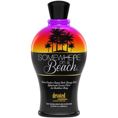 Somewhere on a Beach, Indoor Outdoor, Instant Dark Tanning Lotion 12.25 Ounce
