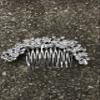 03 Vintage Rhinestone Crystal Wedding, Bridal or Prom Hair Comb view 3