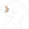 02 Vintage Rhinestone Crystal Wedding, Bridal or Prom Hair Comb view 2