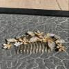02 Vintage Rhinestone Crystal Wedding, Bridal or Prom Hair Comb view 3