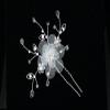 1 Piece Hanamade Organza Flower Crystal Hair Pin H063 view 1