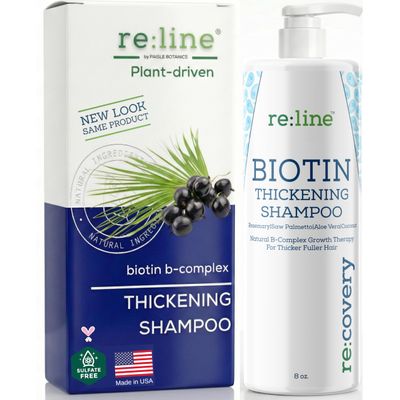 Paisle Botanics Biotin Thickening Shampoo Natural Volumizing Formula for Fine or Thinning Hair and Fuller Looking Volume Sulfate & Paraben Free, Color Safe for Women and Men 8 fl oz