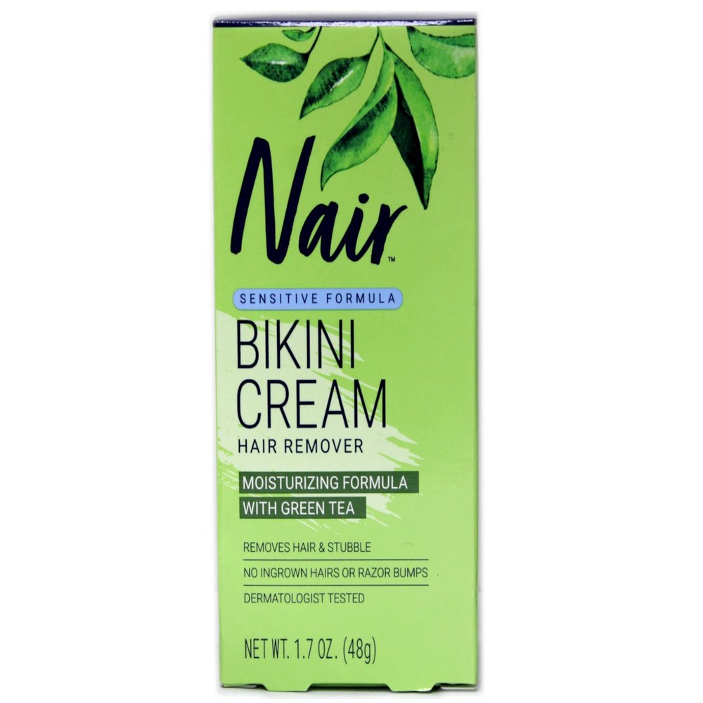 Nair Hair Remover, Sensitive Formula, Bikini Cream With Green Tea, 1.7 fl oz by Nair