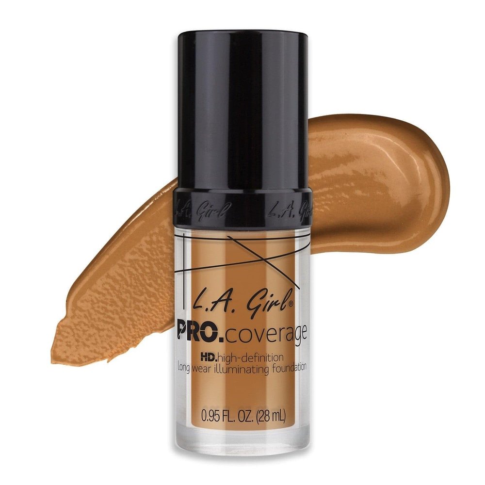 L.A. Girl Pro Coverage Liquid Foundation, Bronze, 0.95 Fl Oz