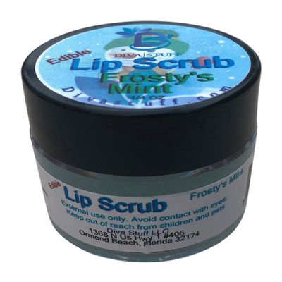 Diva Stuff Ultra Hydrating Lip Scrub for Soft Lips, Gentle Exfoliation, Moisturizer & Conditioner, Frosty's Mint oz (Made in the USA)