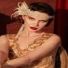 BABEYOND Vintage 1920s Flapper Headband Roaring 20s Great Gatsby Headpiece with Feather 1920s Flapper Gatsby Hair Accessories (White) view 2