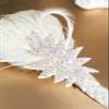 BABEYOND Vintage 1920s Flapper Headband Roaring 20s Great Gatsby Headpiece with Feather 1920s Flapper Gatsby Hair Accessories (White) view 3