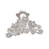Numblartd Vintage Silver Chic Alloy Fancy Hair Claw Jaw Clips Pins with White Rhinestone - Fashion Retro Hair Catch Hair Updo Grip Hair Accessories for Women view 1