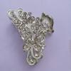 Numblartd Vintage Silver Chic Alloy Fancy Hair Claw Jaw Clips Pins with White Rhinestone - Fashion Retro Hair Catch Hair Updo Grip Hair Accessories for Women view 2
