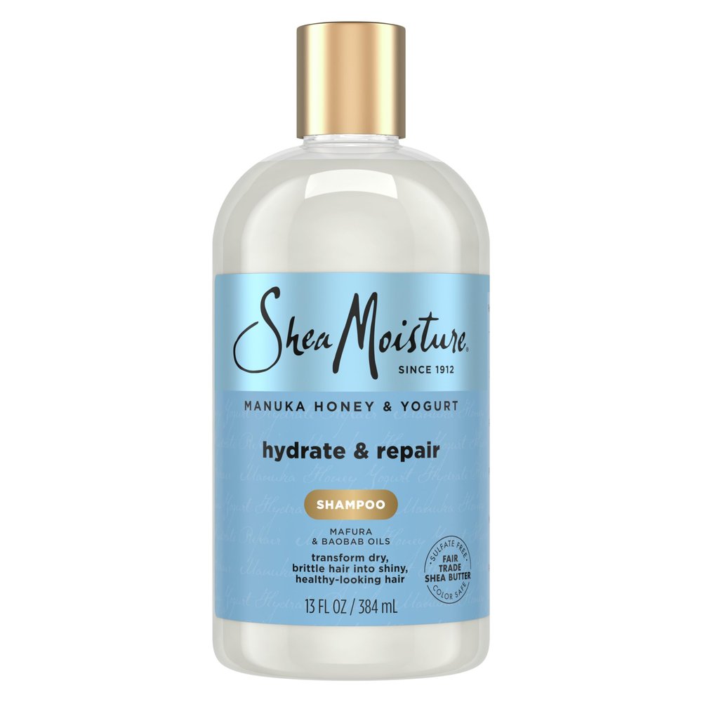 Shea Moisture Shampoo Hydrate and Repair for Damaged Hair with Manuka Honey and Shea Butter 13 oz