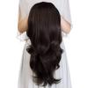 Kori Koli 24 Inch Wavy 3/4 Half Wig Long Synthetic Hair Extensions Light Black Wigs Hair Clips Extension For Women 210g 9# view 1