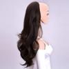 Kori Koli 24 Inch Wavy 3/4 Half Wig Long Synthetic Hair Extensions Light Black Wigs Hair Clips Extension For Women 210g 9# view 2