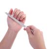 Diamond Nail File with Case 2 Pack Stainless Steel Fingernail Files, Pointed Tip Non Slip Handle for Natural Acrylic Nails, Double Sided Sapphire Grit view 1