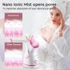Amconsure Facial Steamer - Nano Ionic Face Steamer Warm Mist Steamer for Home Sauna SPA, Humidifier for Face Steamer for Deep Cleaning Unclogs Pores Sinuses - Bonus 5 Piece Stainless Steel Skin Kit view 3