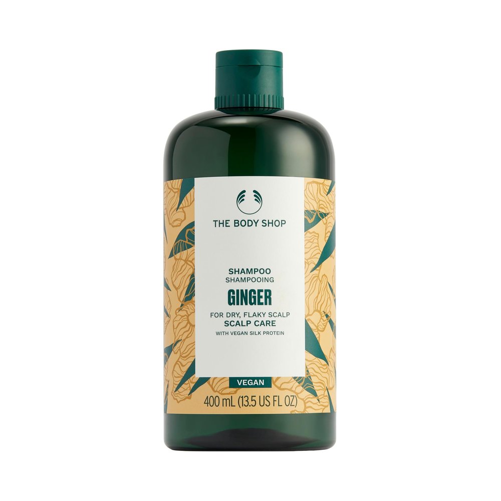 The Body Shop Ginger Scalp Care Shampoo, Transparent, 13.5 Fl Oz (Packaging May Vary)