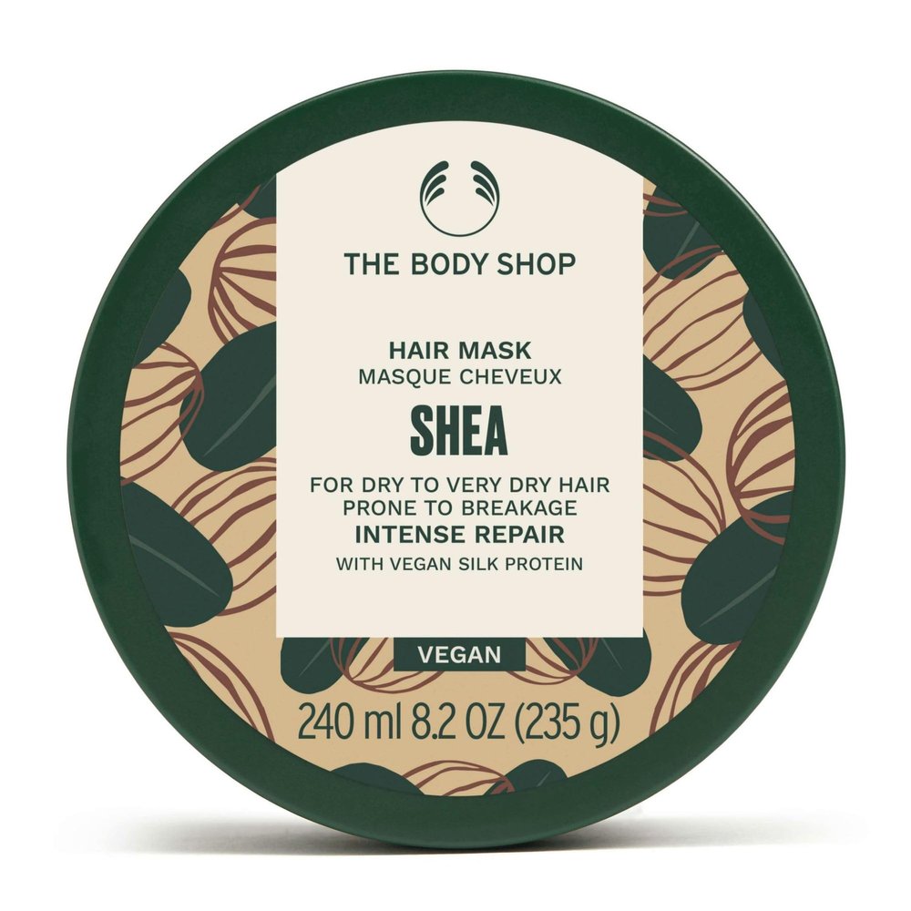 The Body Shop Shea Butter Richly Replenishing Hair Mask For Dry Hair Prone to Breakage 8.2 oz