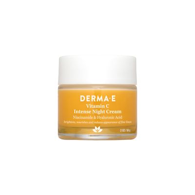 DERMA-E Vitamin C Intense Night Cream, 2 Oz, Brightening and Hydrating Facial Skin Renewing Cream, Anti-Aging Overnight Face Moisturizer for Skincare and Youthful Radiance