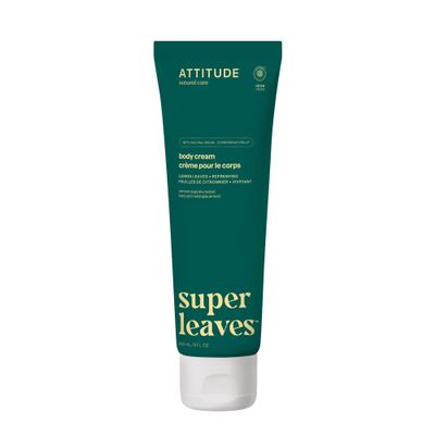 ATTITUDE Body Cream, EWG Verified Moisturizer, Vegan Moisturizing Products For Dry Skin, Dermatologically Tested, Lemon Leaves, 8 Fl Oz