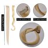 18 Inch High light Clip in Human Hair Extensions 100% Straight Clip on Party Highlights Colored Hair Extensions 6 Pieces/set (Bleach Blonde) view 2