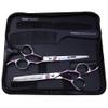 FOMALHAUT Pink plum handle Japan 440C steel 2 scissors and two combs 6 inch professional hairdressing scissors set view 1