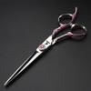 FOMALHAUT Pink plum handle Japan 440C steel 2 scissors and two combs 6 inch professional hairdressing scissors set view 3