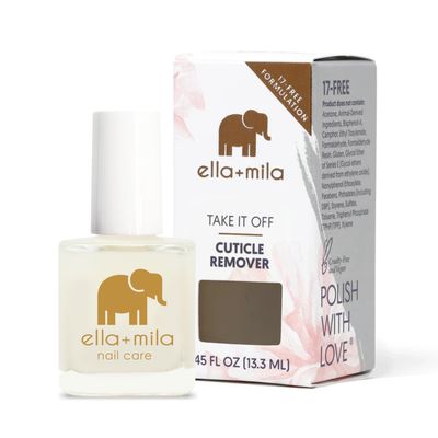 ella+mila Nail Care Cuticle Remover Treatment - Hydrating Nail Cuticle Remover & Cuticle Softener - Enhanced with Glycerin & Jojoba Oil (Take It Off - 0.45 fl oz)
