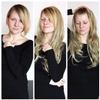 24" Long Straight Wavy Clip in Half Head Tied Wig Blonde Synthetic Hair Extensions For Women 210g 8-22# view 4