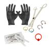 BodyJewelryOnline 10 Pcs. Piercing Kit Incl. Captives, Horseshoes, Needles, Forceps, Gloves - PK014 view 1