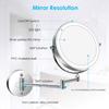 ALVOROG Wall Mounted Makeup Mirror LED Lighted Double Sided 5X Magnification 360 Swivel Extendable Cosmetic Vanity Mirror for Bathroom Hotels, Powered by Batteries (Not Included)-7 inches view 4
