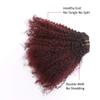 Ombre Curly Clip In Hair Extensions 4B 4C Afro Kinkys Curly Hair Extensions Clip In For Black Women 8A Virgin Natural Human Hair Full Head Kinky Hair Clip Ins Two Tone Ombre 120G #1b/99j AC 14Inch view 2