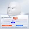 NEWKEY LED Face Mask Light Therapy,Red Light Therapy for Face Wrinkle Blue Light Therapy Mask for Face Acne,150LEDs,10 Min Auto Shut off, Wired view 2
