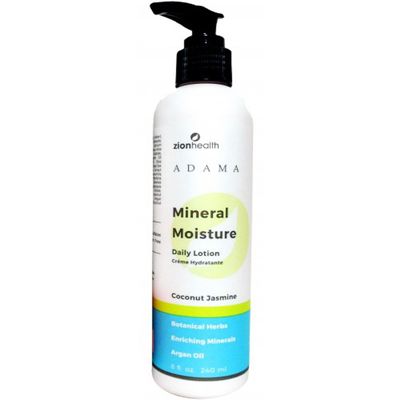 Adama Minerals Moisture Coconut Jasmine Zion Health 8 oz Lotion