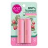 eos 100% Natural & Organic Lip Balm Sticks - Strawberry Sorbet, All Natural Lip Balm, All-Day Moisture, Dermatologist Recommended, 0.14 oz, 2-Pack view 1