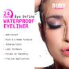 Ruby Kisses Pencil Eyeliner, Retractable Eyeliner, Waterproof, Smudge-Proof Eye Makeup, High Pigmented, 24H Long Lasting Eyepencil (Glitter Black) view 3