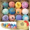 LifeAround2Angels Bath Bombs Gift Set 12 USA made Fizzies, Shea & Coco Butter Dry Skin Moisturize, Perfect for Bubble Spa Bath. Handmade Birthday Mothers day Gifts idea For Her/Him, wife, girlfriend view 1