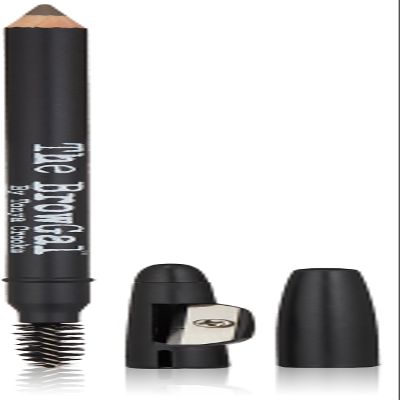 3 in 1, Skinny Eyebrow Pencil - 02 with Sharpener Cap & Spoolie Brush - Draws Tiny Brow Hairs & Fills in Sparse Areas & Gaps, Sharp Enable, Longwear, Long Lasting "7.4 In, Espresso